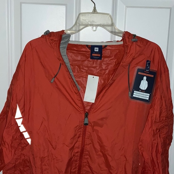 GAP Other - NWT! Gap Men’s Packable Water Resistant Jacket. Orange XL. Full Zip